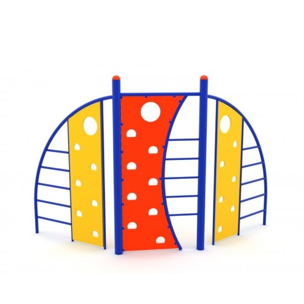 Sistem de catarare cu panouri pentru copii de exterior Model 1, 3-12 ani, 460x155x230 cm, metal si plastic LLDPE