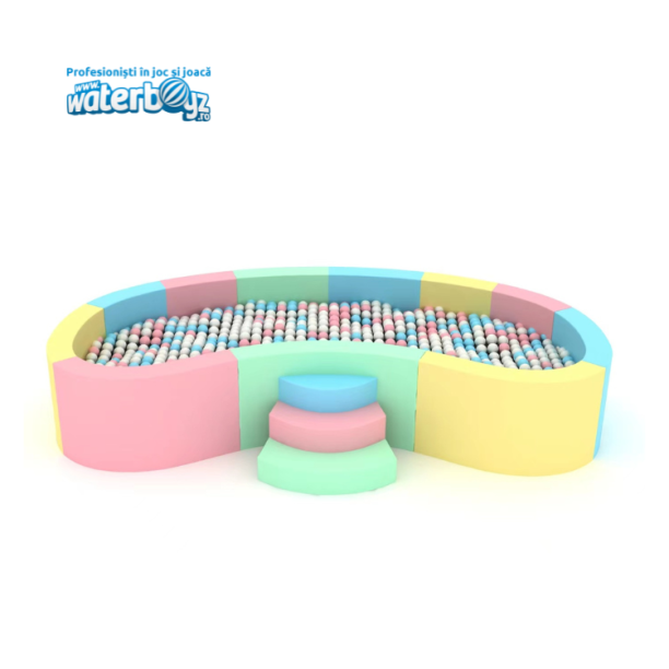 Piscina cu bile Soft Play Bean, pastel