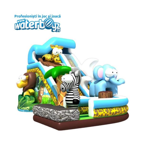 Tobogan gonflabil profesional Zoo 2 cu garantie 12 luni