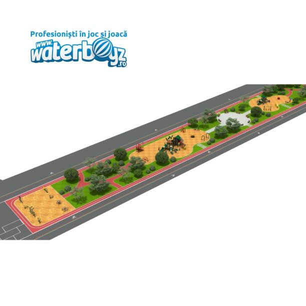 Amenajare completa loc de joaca de exterior la cheie Wood