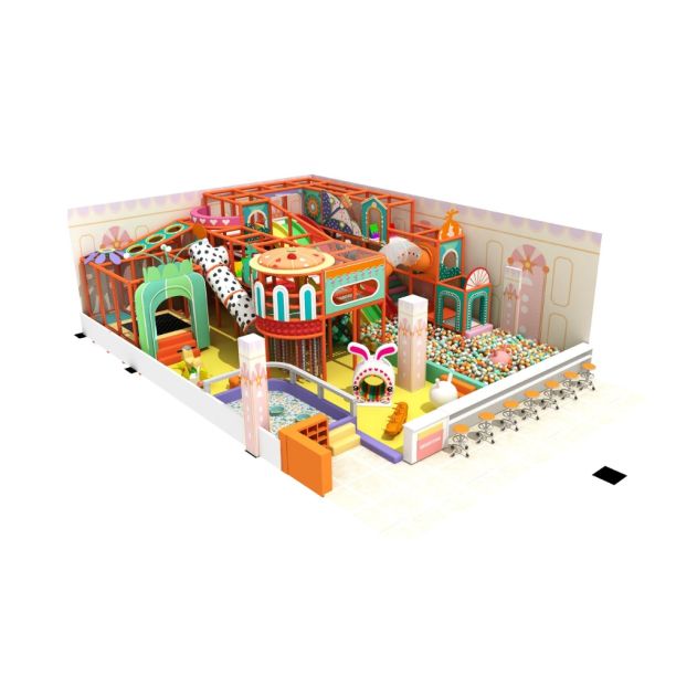 Amenajare completa loc de joaca de interior la cheie Pink Bunny, 3-12 ani