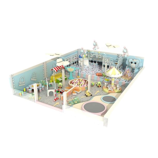 Amenajare completa loc de joaca de interior la cheie Blue Mouse, 3-12 ani