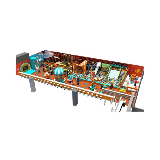 Amenajare completa loc de joaca de interior la cheie Carnival 450 m2, 3-12 ani