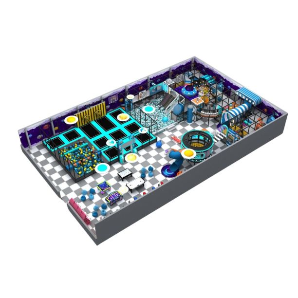 Amenajare completa loc de joaca de interior la cheie Space Craze, 3-12 ani