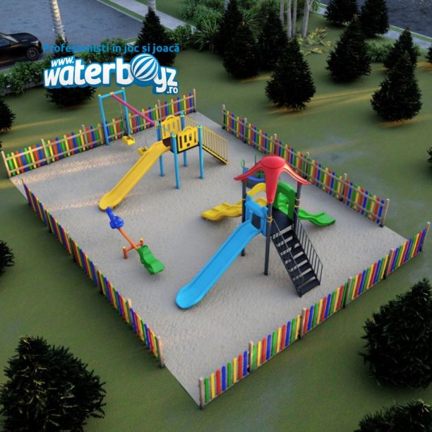 Amenajare completa loc de joaca de exterior la cheie Joy