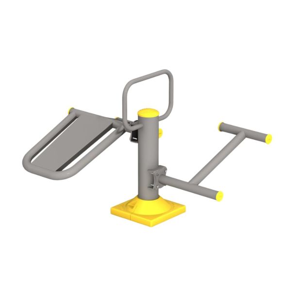 Aparat de fitness dublu pentru spate și abdomen Sit-Up Bench, +12 ani, exterior,  130×125×97 cm