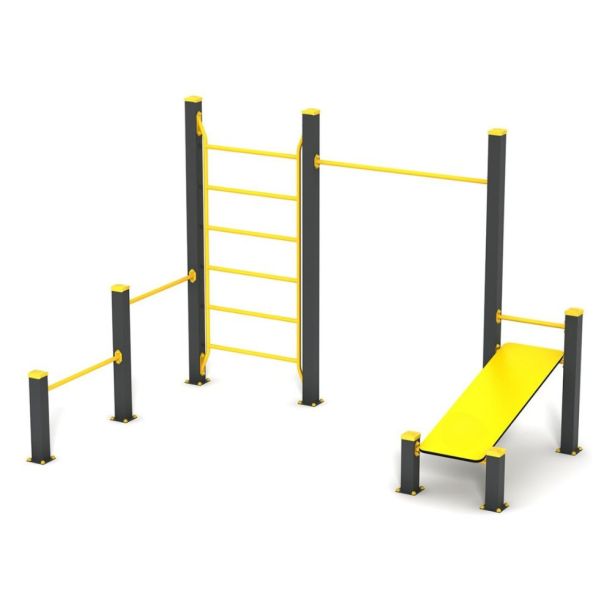 Aparat de fitness calisthenics UrbanFit 1, +12, 350×280×250 cm
