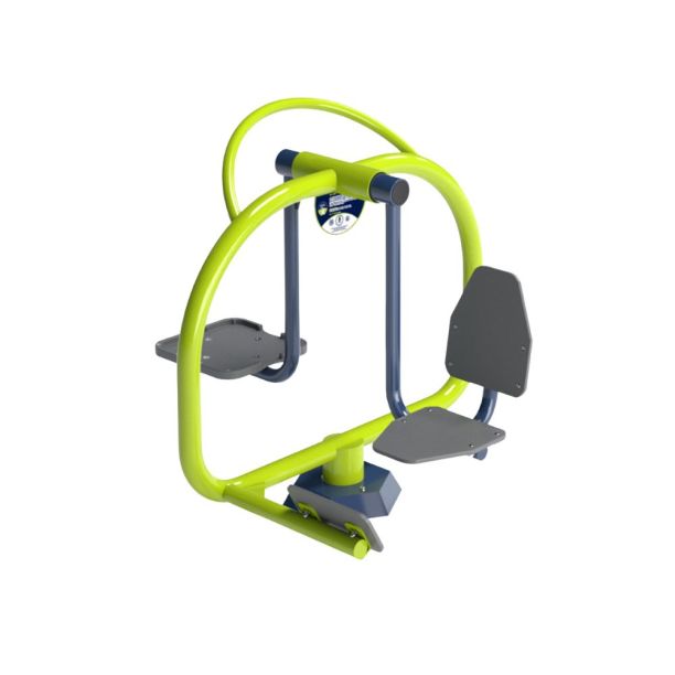 Aparat de fitness pentru copii Presa si Hips, exterior, 116x113x108 cm, metal si plastic HDPE