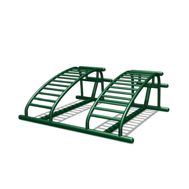 Aparat de fitness dublu pentru abdomen Model 5 pentru exterior, 12+ ani, 180x135x50 cm, metal si plastic LLDPE