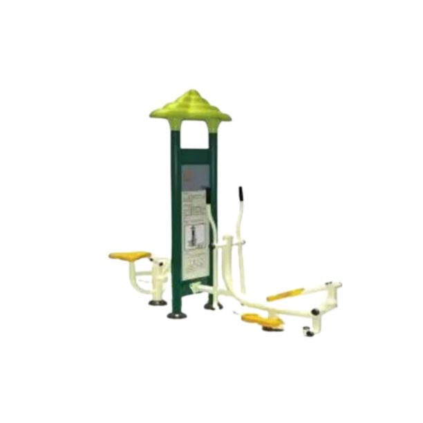 Aparat de fitness dublu pentru picioare Model 12 pentru exterior, 230x100x220 cm, metal si plastic LLDPE