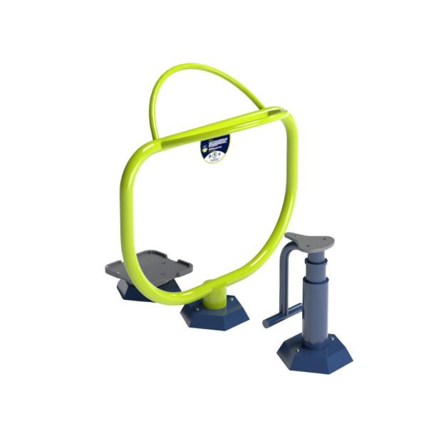 Aparat de fitness pentru copii Twisters, exterior, 128x116x118 cm, metal si plastic HDPE