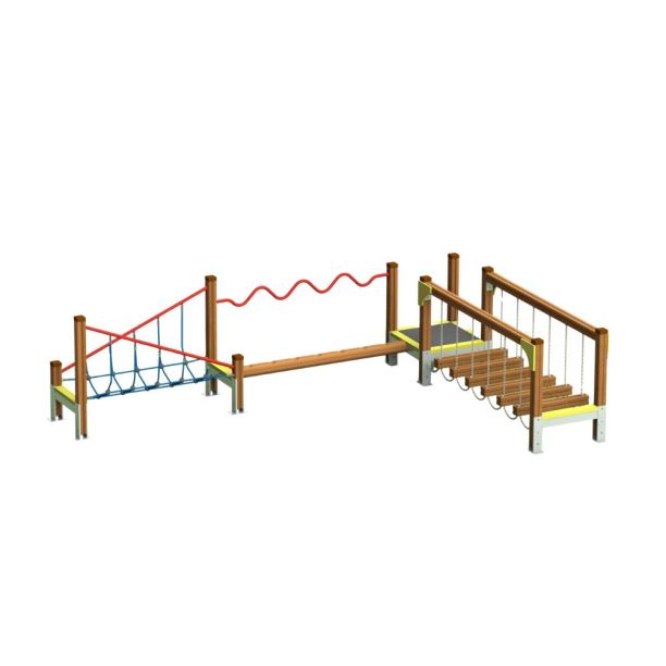 Traseu de agilitate si antrenament pentru copii Balance Trail 2, exterior, 3–12 ani, 427x284x116 cm