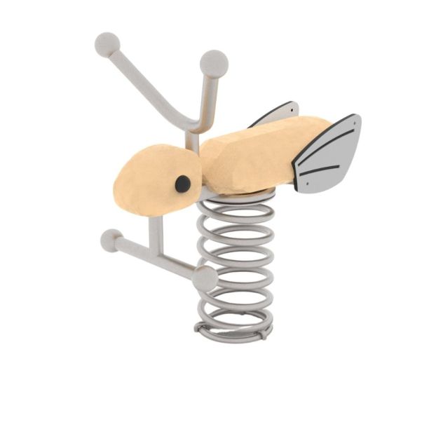 Balansoar pe arc din lemn Robinia pentru exterior model Albinuta 2, 1-12 ani, 93x46x76 cm