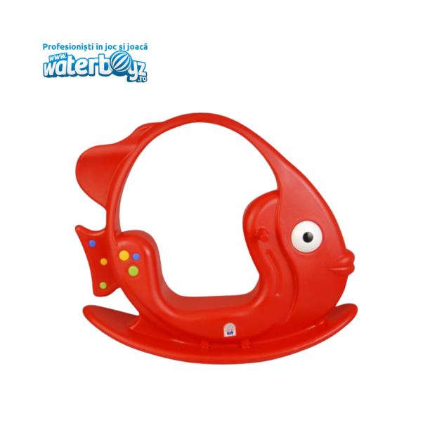 Balansoar pentru copii Peste, 0-3 ani, 102x34x87 cm, 1-3 ani, rosu