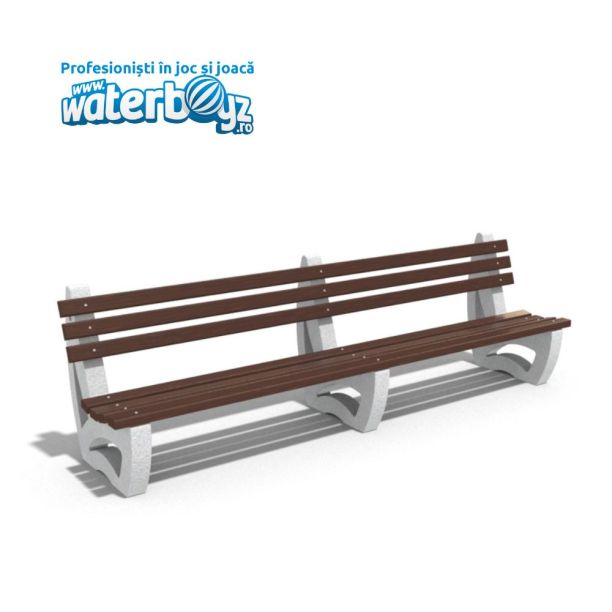 Concrete Urban Park Bench model 16