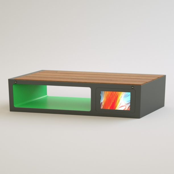 Smart wooden bench