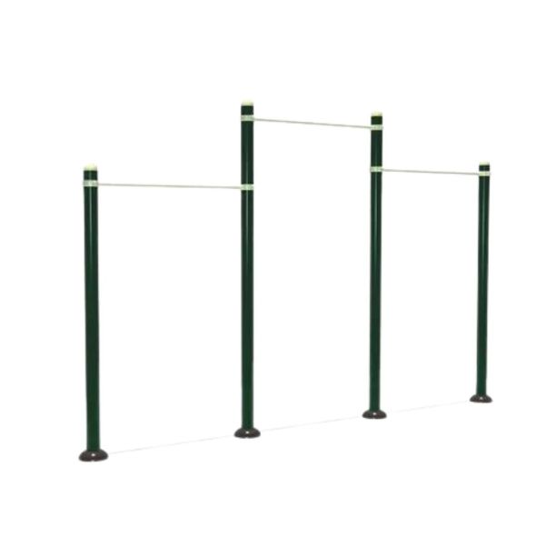 Bara pentru tractiuni tripla pentru exterior, +12 ani, 350x12x250 cm