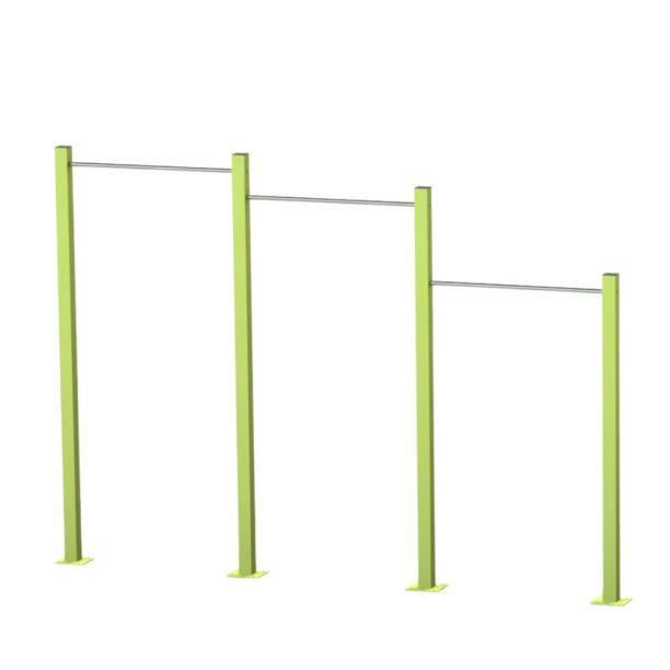 Bara tripla pentru tractiuni model 2, exterior,  +12 ani, 346x8x249 cm