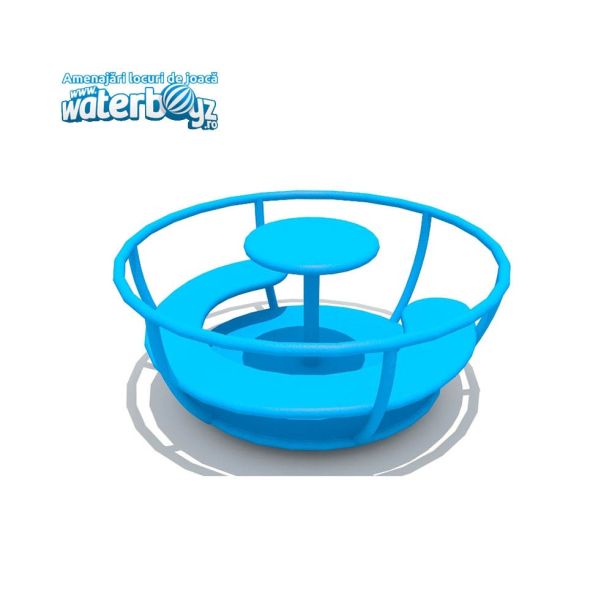 Carusel de exterior pentru copii, 3-10 ani, 120x120x80 cm, metal