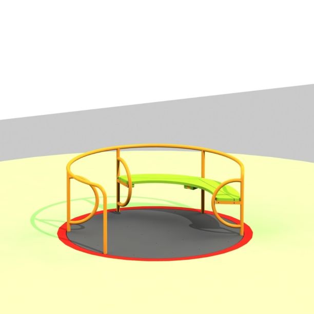 Carusel pentru copii incluziv, 3-6 ani, metal si plastic LLDPE