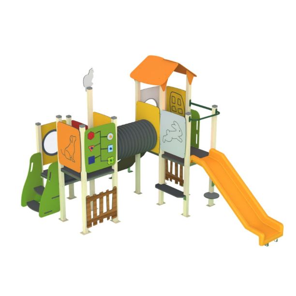 Complex de joaca de exterior Happy Garden, 2-6 ani, 338x263x230 cm