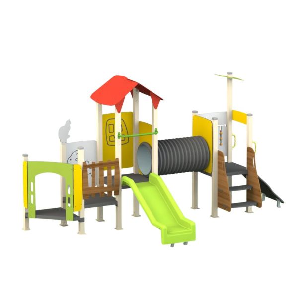 Complex de joaca de exterior Mini Garden 2, 0-3 ani, 377x192x200 cm