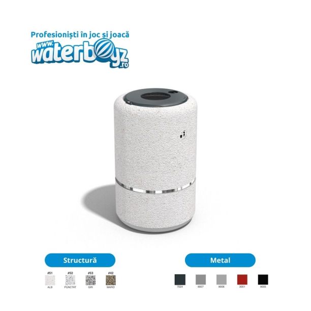 Concrete Urban Waste Bin 1