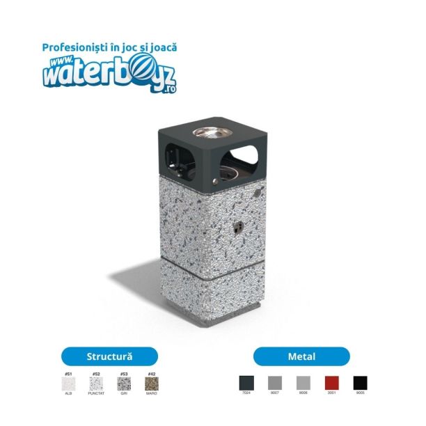 Concrete Urban Waste Bin 5