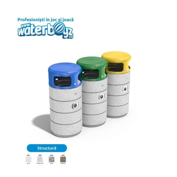 Concrete Urban Waste Bin 7