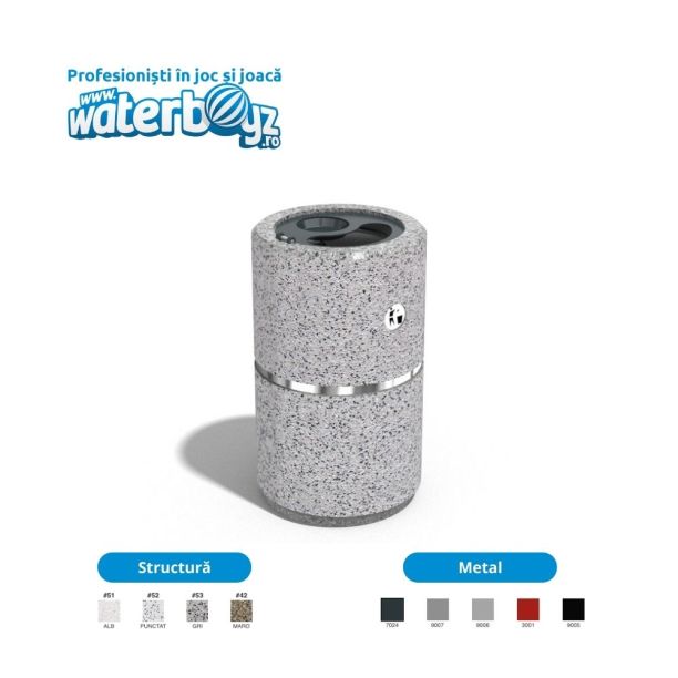 Concrete Urban Waste Bin 9