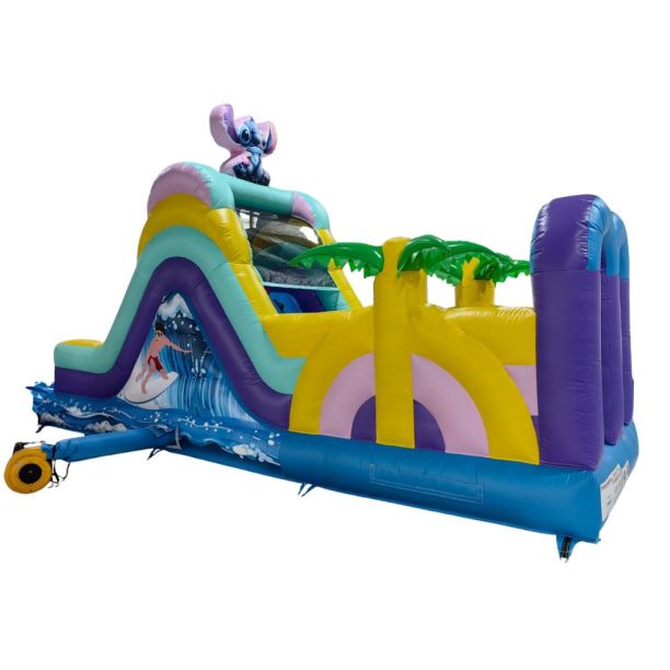 Cursă cu obstacole și tobogan Jungle Surf, +3 ani, 725×240×450 cm