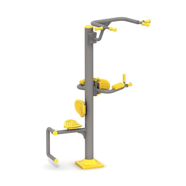 Echipament fitness multifunctional model 14 pentru exterior, +12 ani, 183x163x180 cm