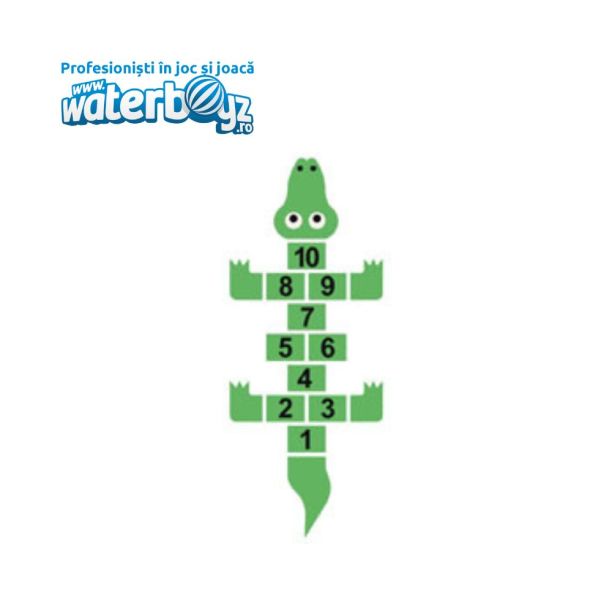 Figurina 2D Crocodil pentru locuri de joaca, 160x400 cm