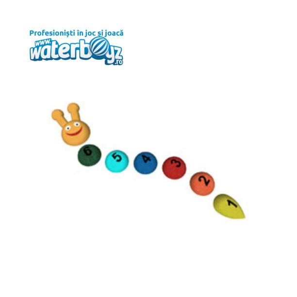 Figurina 3D Caterpillar pentru locuri de joaca, 25x60x500 cm