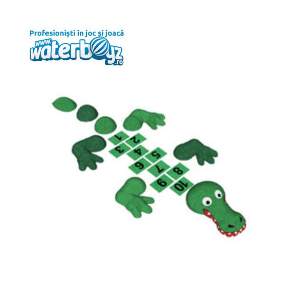 Figurina 3D Crocodil pentru locuri de joaca, 33x300x600 cm