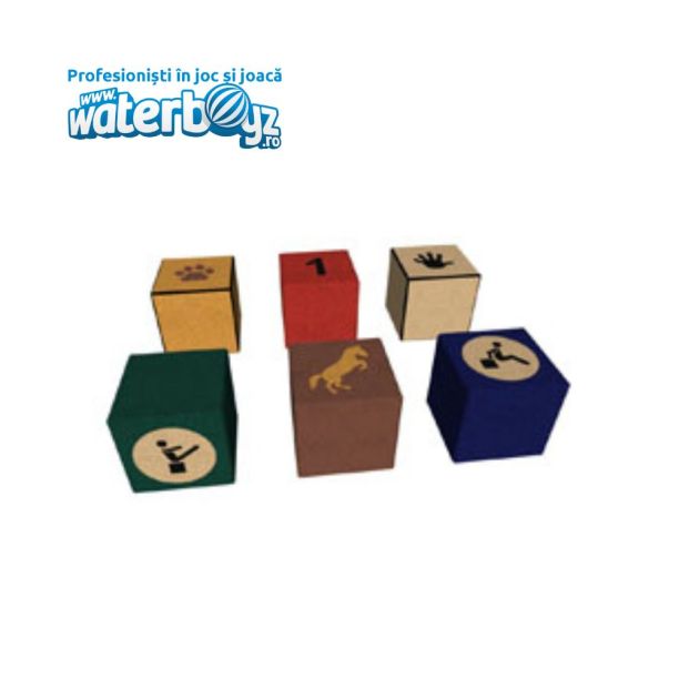 Figurina 3D Cuburi interactive pentru locuri de joaca, 40x40x40 cm