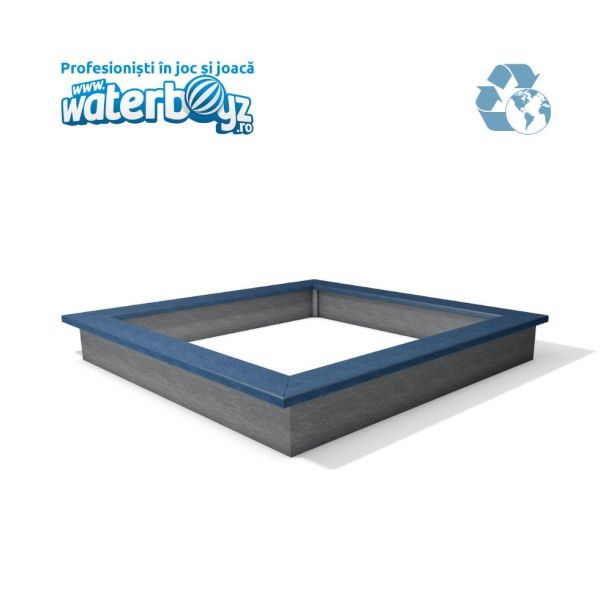 Groapa de nisip Sahara, 200x200x27 cm, max 175kg, plastic LLDPE, galben
