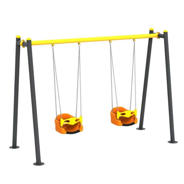 Leagan din metal pentru copii model Happy Kid, 1-4 ani, 320x150x220 cm