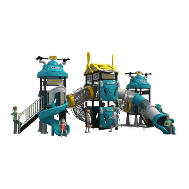 Complex de joaca din metal pentru copii Auto World 6, exterior, 3-15 ani, 1120x520x450 cm