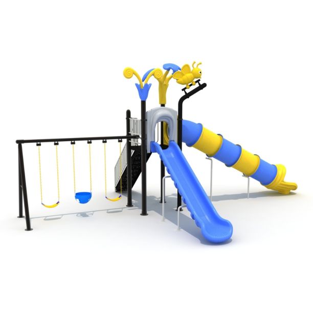 Complex de joaca din metal pentru copii Blue Honey, exterior, 3-12 ani, 820x600x400 cm