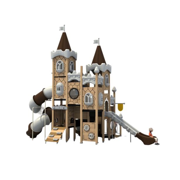 Complex de joaca din metal pentru copii Caesar Castle 1, exterior, 3-15 ani, 770x470x650 cm