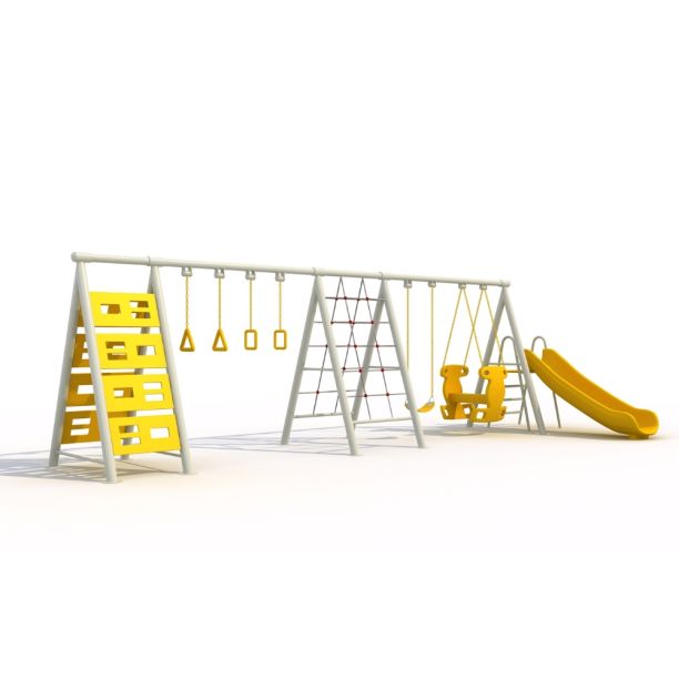 Complex de joaca din metal pentru copii Climber, exterior, 6-12 ani, 720x300x200 cm