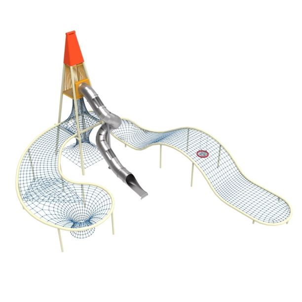 Complex de joaca din metal pentru copii Cosmix, exterior, 12-16 ani, 1660x1350x979 cm