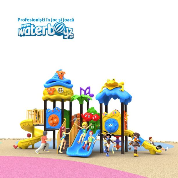 inchiriere complex de joaca pentru copii Economy model 42, metal, exterior, 1-6 ani, 610x260x340 cm