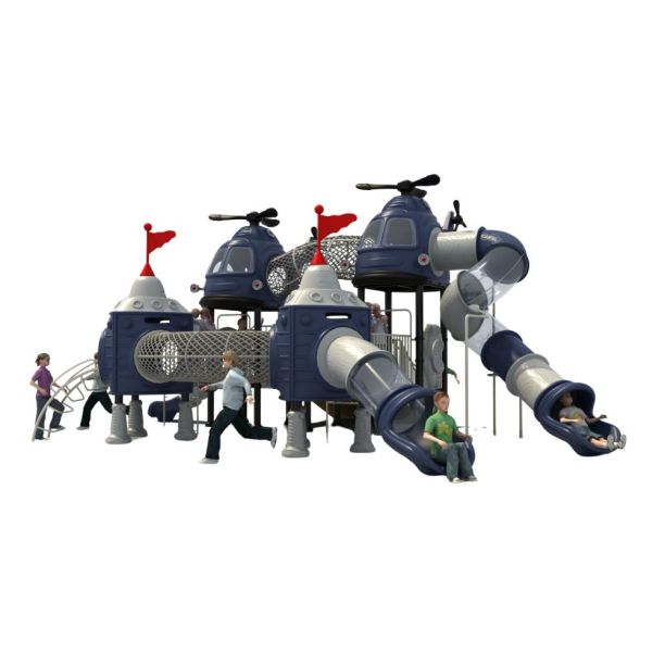 Complex de joaca din metal pentru copii Helicopter 3, exterior, 3-15 ani, 950x700x450 cm