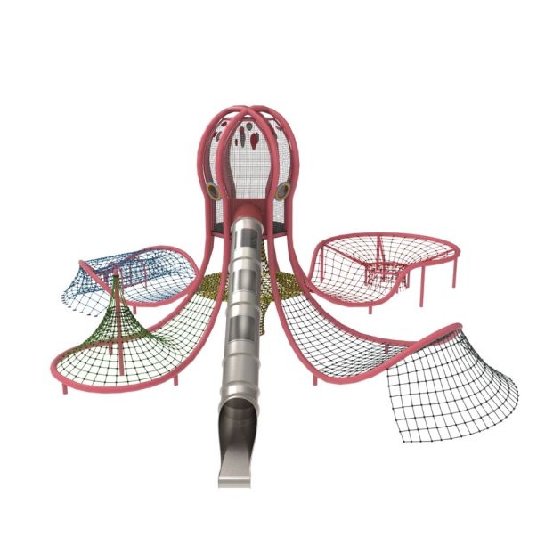 Complex de joaca din metal pentru copii Octopus, exterior, 3-14 ani, 1610x1440x675 cm
