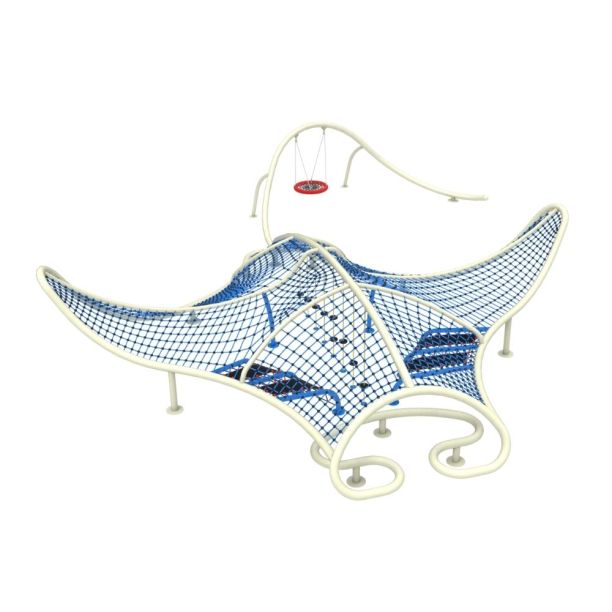 Complex de joaca din metal pentru copii Pisica de Mare, exterior, 3-14 ani, 1390x1150x226 cm