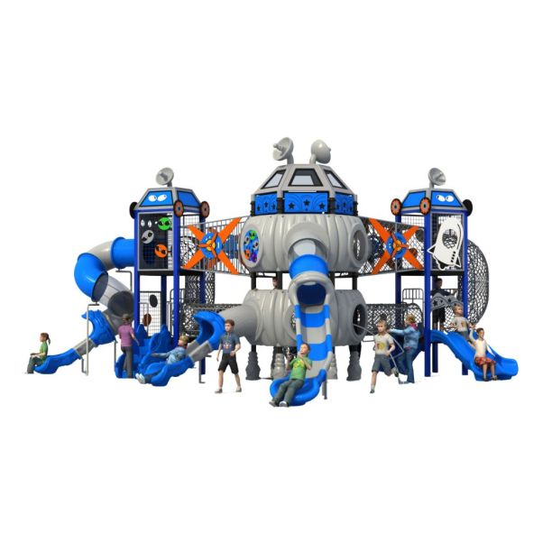Complex de joaca din metal pentru copii Space Base 10, exterior, 3-15 ani, 1050x940x520 cm