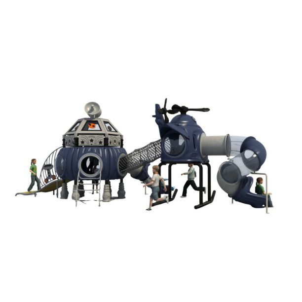 Complex de joaca din metal pentru copii Space Base 5, exterior, 3-15 ani, 980x550x320 cm