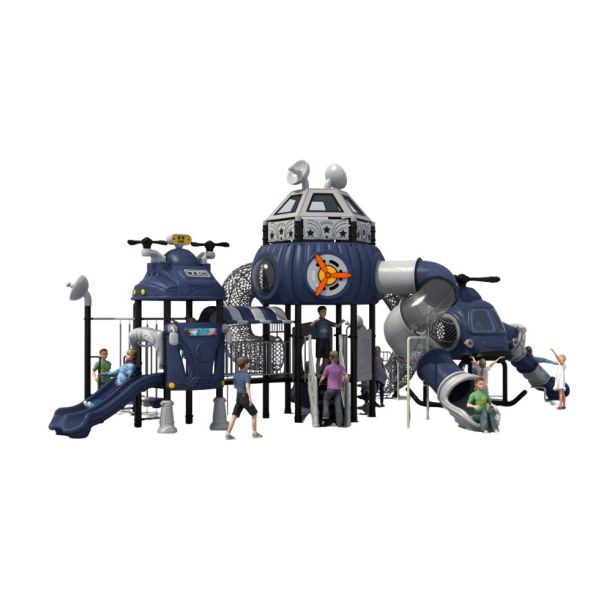 Complex de joaca din metal pentru copii Space Base 7, exterior, 3-15 ani, 1330x700x520 cm